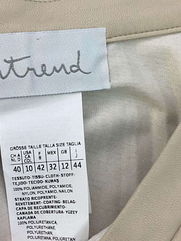 Dolcevita a Pois nero e beige & Gonna Longuette Ecopelle Misure In Foto