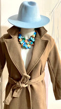 Cappotto Trench Lungo da Una XS Alla M Cappello in Regalo Misure In Foto