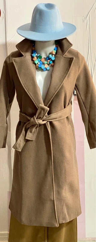 Cappotto Trench Lungo da Una XS Alla M Cappello in Regalo Misure In Foto
