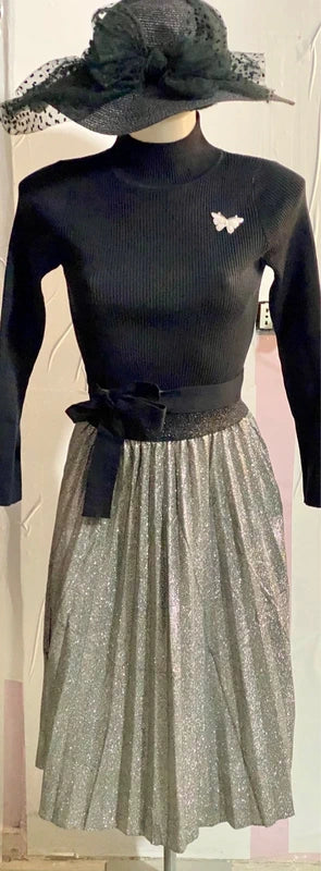 Gonna Longuette Plissettata Top In Viscosa