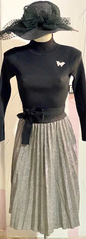 Gonna Longuette Plissettata Top In Viscosa