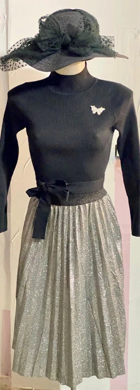 Gonna Longuette Plissettata Top In Viscosa