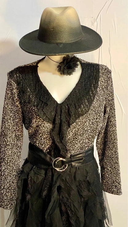 Gonna lunga in pizzo e tulle Top in Pizzo Cappello Nuovo In Regalo Misure In Foto