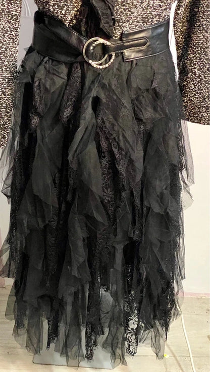 Gonna lunga in pizzo e tulle Top in Pizzo Cappello Nuovo In Regalo Misure In Foto