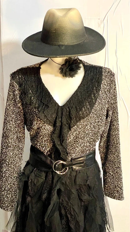 Gonna lunga in pizzo e tulle Top in Pizzo Cappello Nuovo In Regalo Misure In Foto