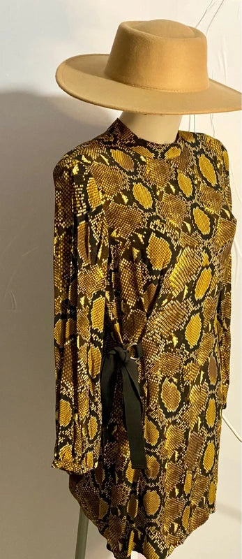 Abito Zara Fantasia Pitonata 100% Viscosa