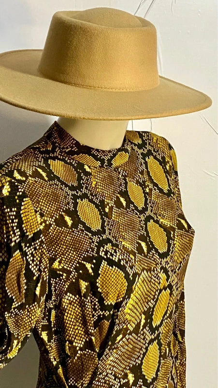Abito Zara Fantasia Pitonata 100% Viscosa