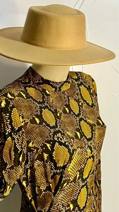 Abito Zara Fantasia Pitonata 100% Viscosa