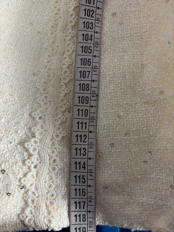 Abito Midi Bouclé,Vintage Anni ‘60,In Pizzo Con Paillettes A Sirena Misure In Foto