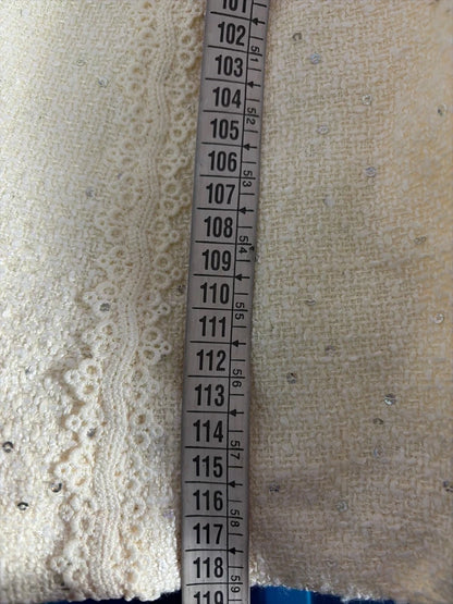 Abito Midi Bouclé,Vintage Anni ‘60,In Pizzo Con Paillettes A Sirena Misure In Foto