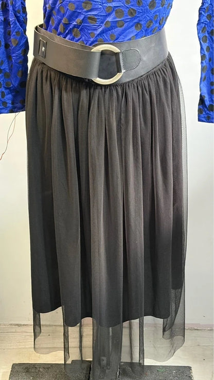 Dolcevita A Pois Spilla Decorativa & Gonna Longuette in Tulle Misure in Foto