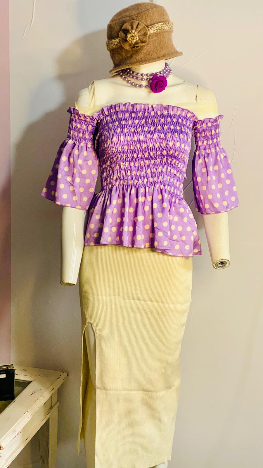 Gonna Longuette in Lanetta & Top Misure nelle foto