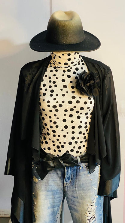 Completo Stefania con Jeans Bolero Dolcevita e Cintura