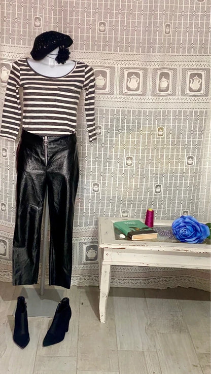 Women's Faux Leather Suit