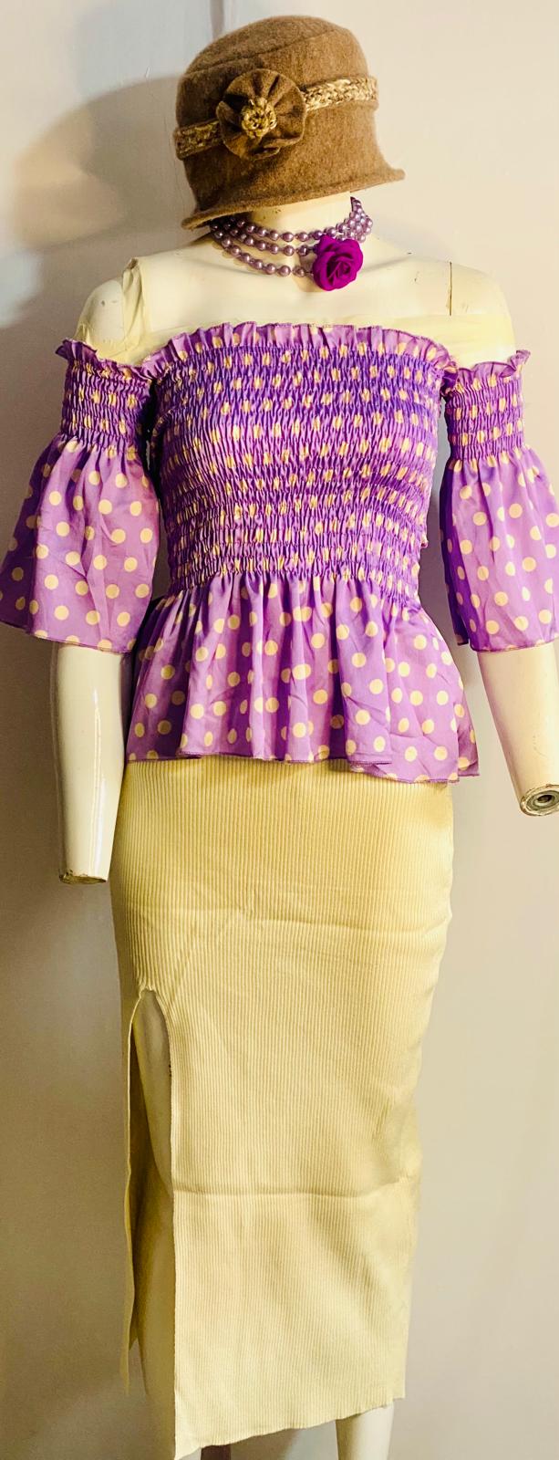 Gonna Longuette in Lanetta & Top Misure nelle foto