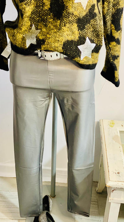 Maglione in Mohair e Lana e Pantalone Leggins Silver