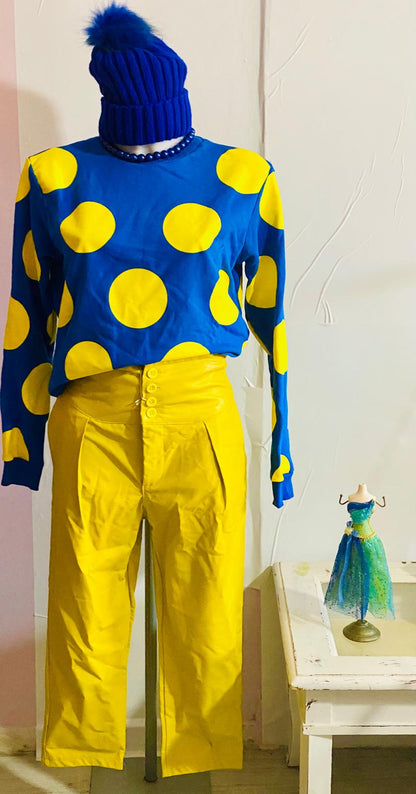 Completo con Pantalone in Ecopelle &  Felpa Yoshii