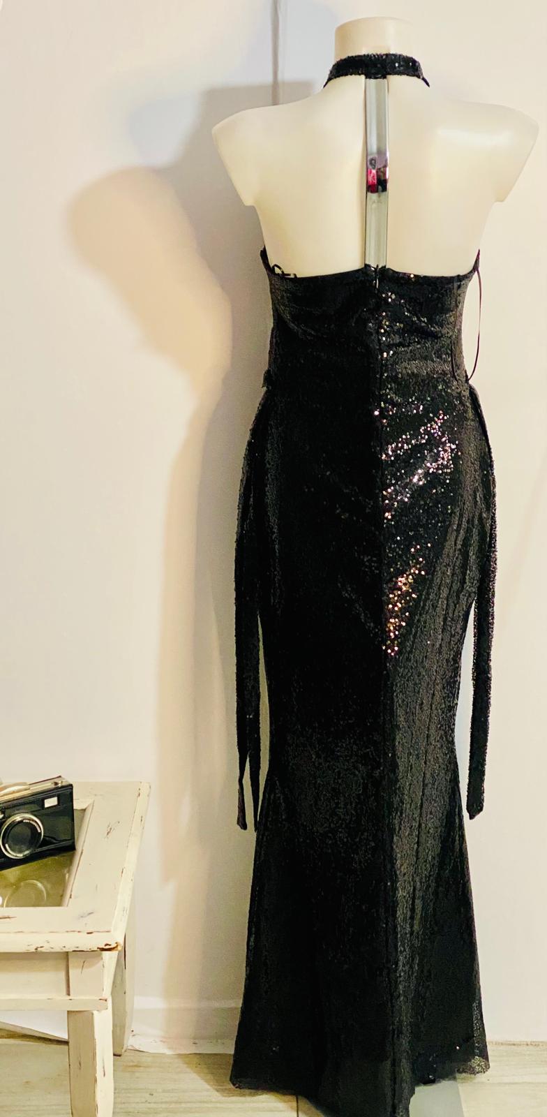 Abito Elegante Nero Paiettato