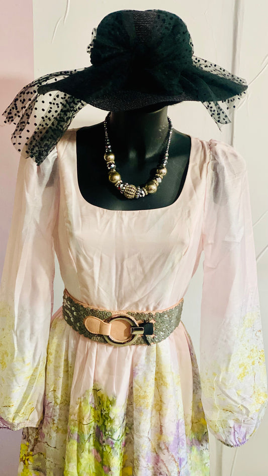 Abito Lungo Stile Bohémien Romantico Vintage anni 70’ in pizzo MIRTY