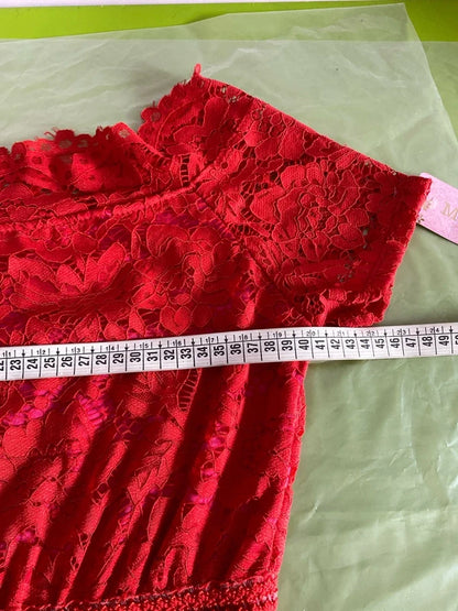 Red vintage lace dress