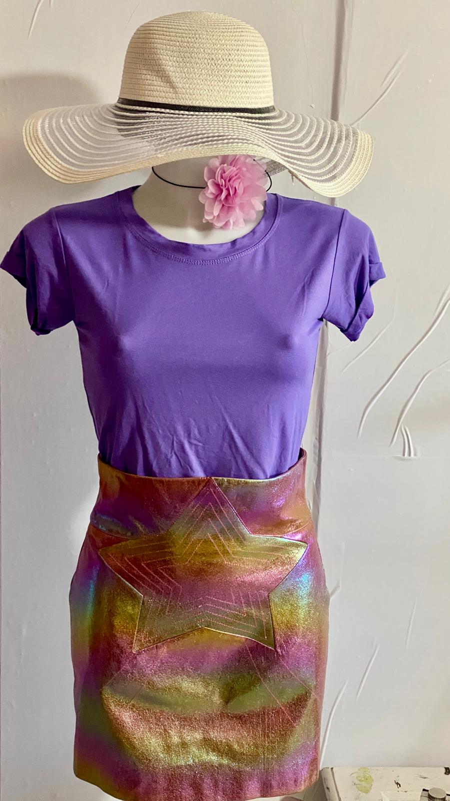 Completo Minigonna Glitterata & Crop Top Misure nelle foto