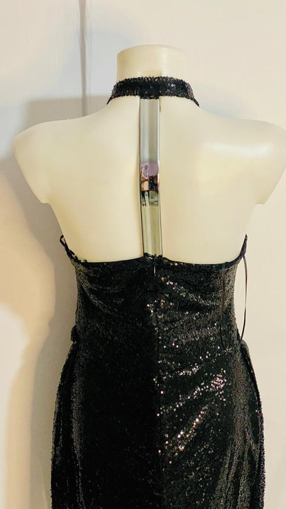 Abito Elegante Nero Paiettato