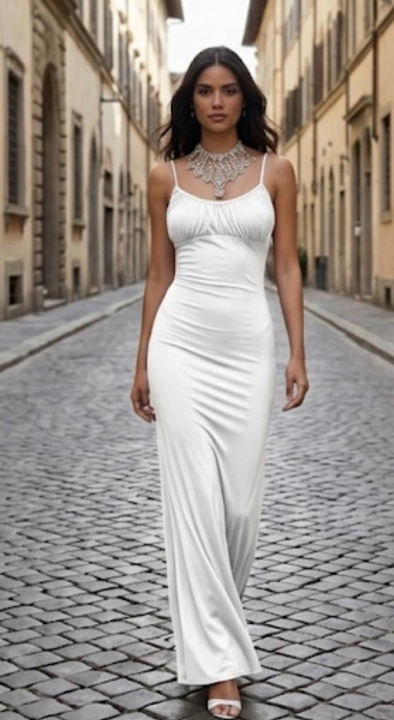 abito bianco push up