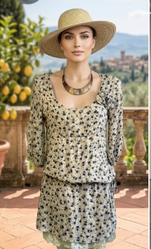 Abito donna longuette floreal