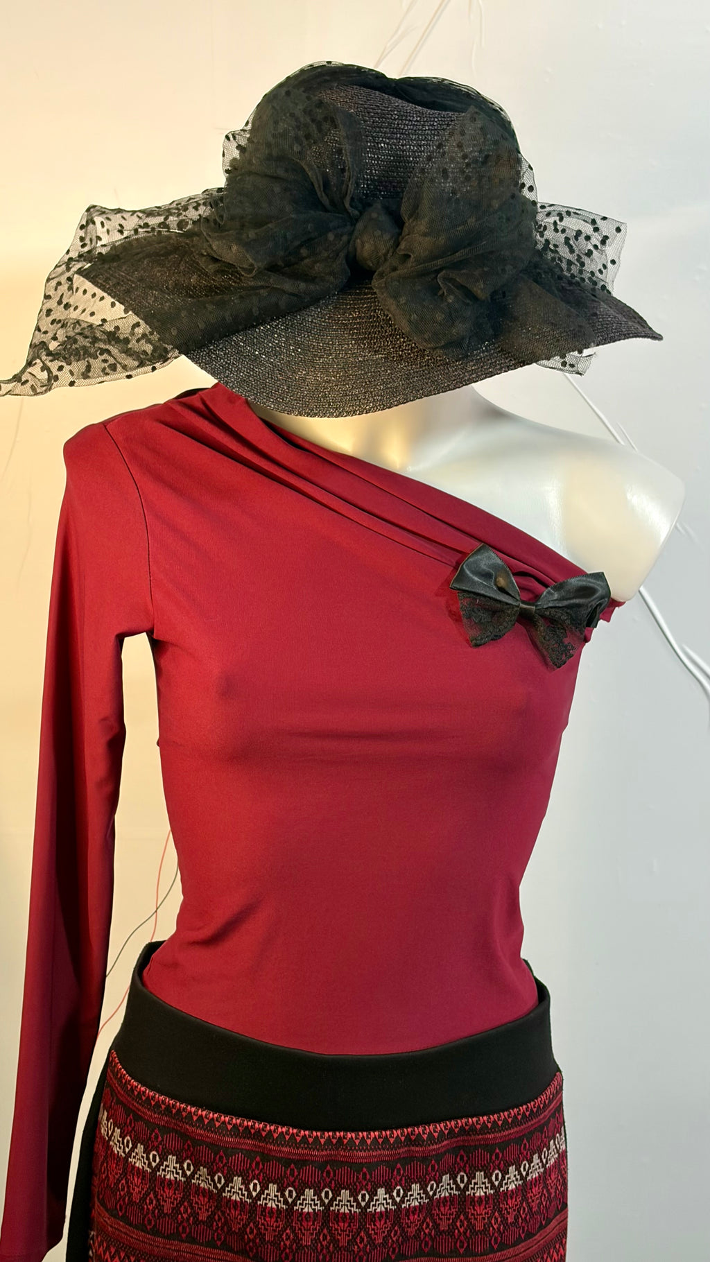 👠top monospalla & Gonna In Bordeaux Spilla Misure In Foto👠