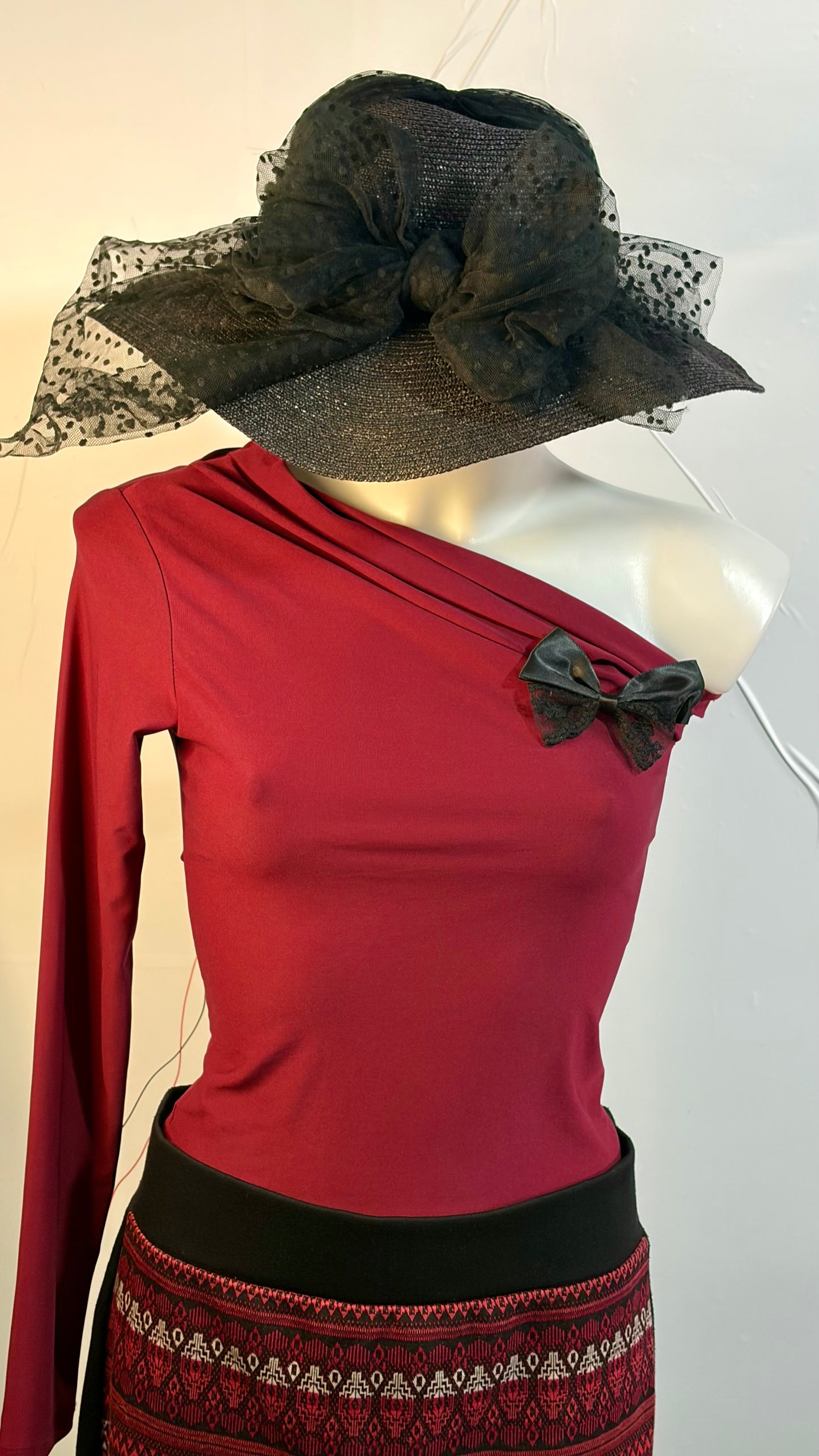 👠top monospalla & Gonna In Bordeaux Spilla Misure In Foto👠