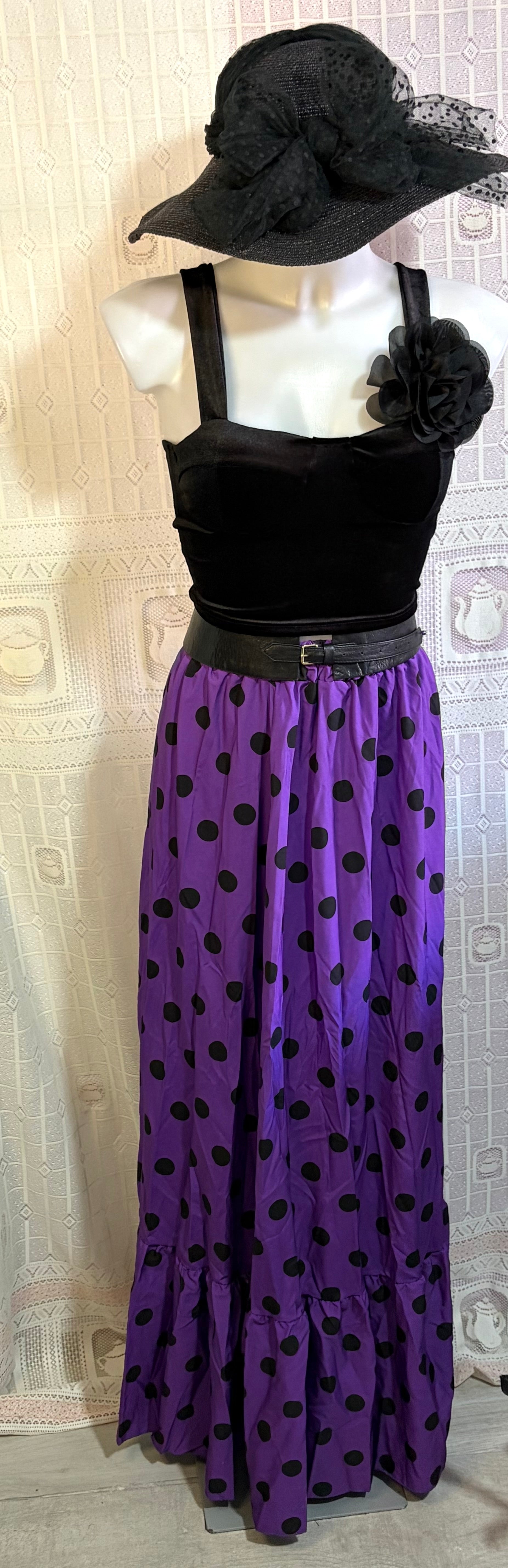 Gonna Lunga a Pois Top e Spilla