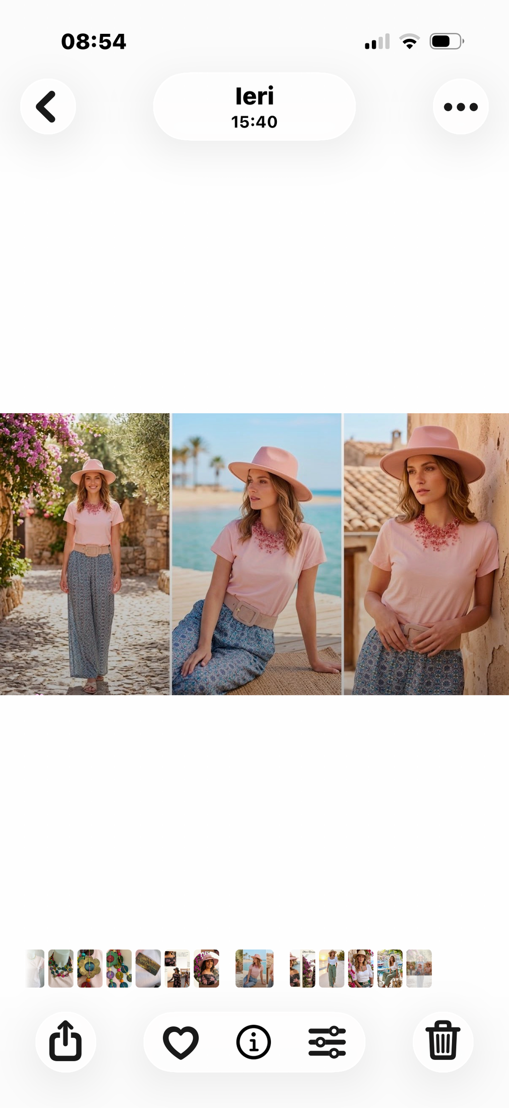 T-shirt in Cotone & Pantalone Gambe Ampie