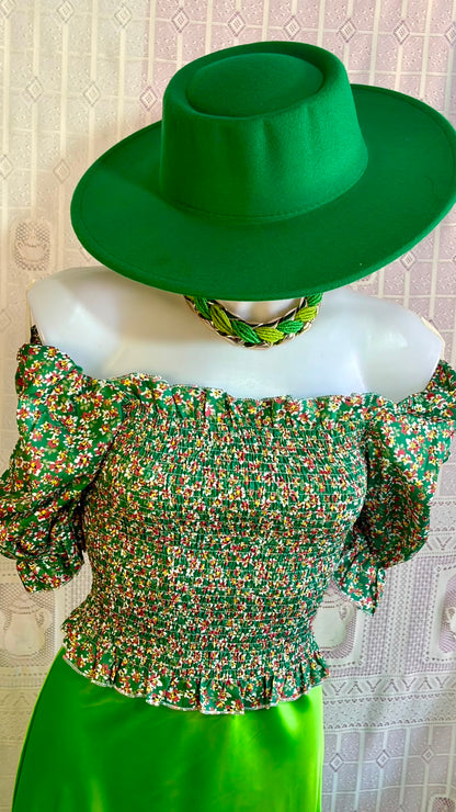 Blusa e gonna in seta