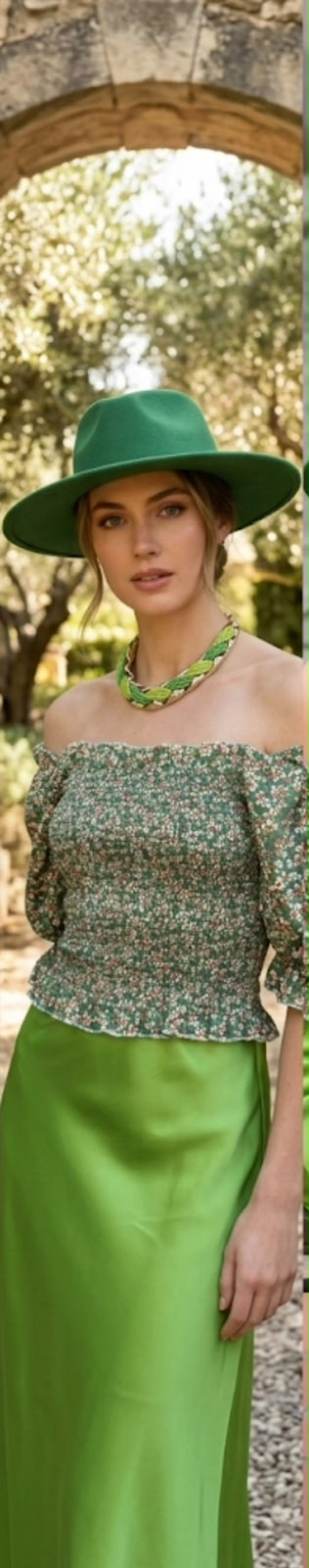 Blusa e gonna in seta