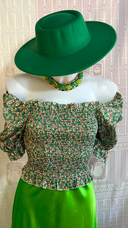 Blusa e gonna in seta
