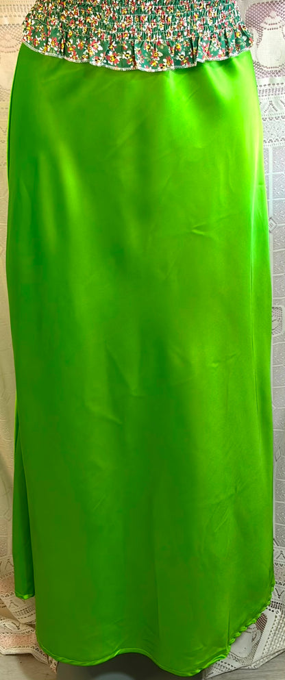 Blusa e gonna in seta