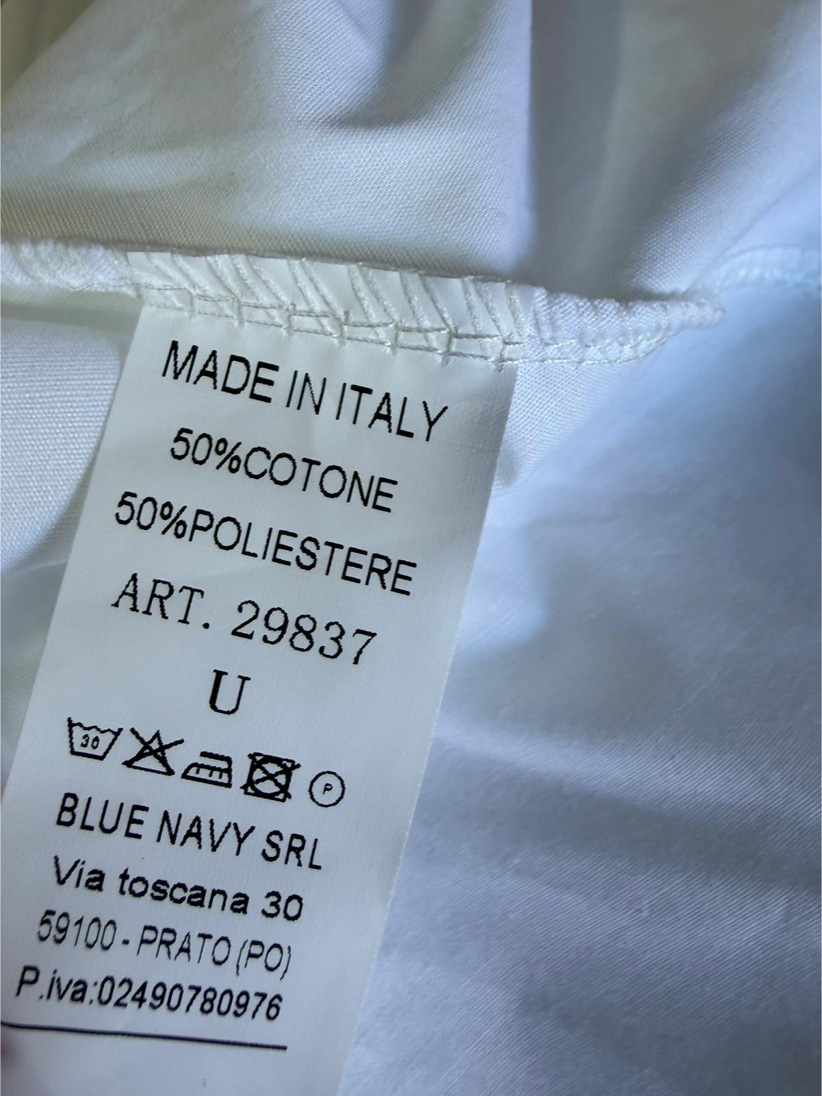 Abito a camicia asimmetrico in cotone con cintura a fusciacca