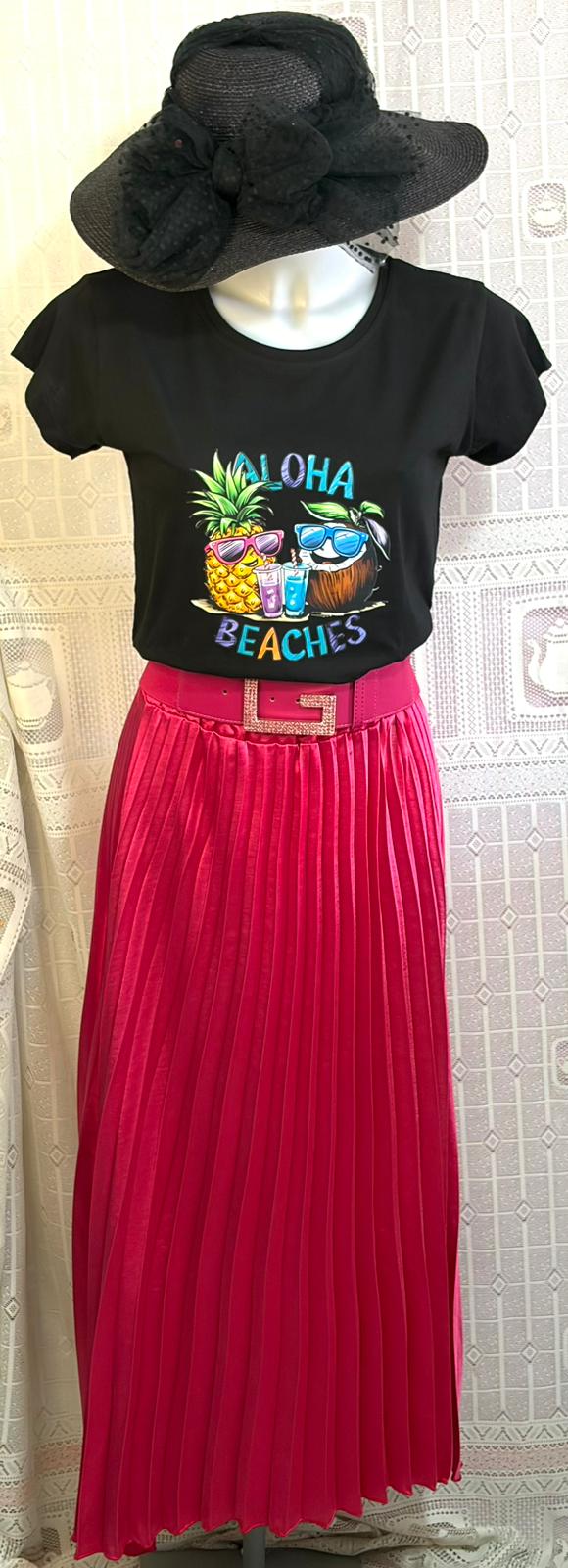 T-shirt 100% cotone e Gonna plissettata