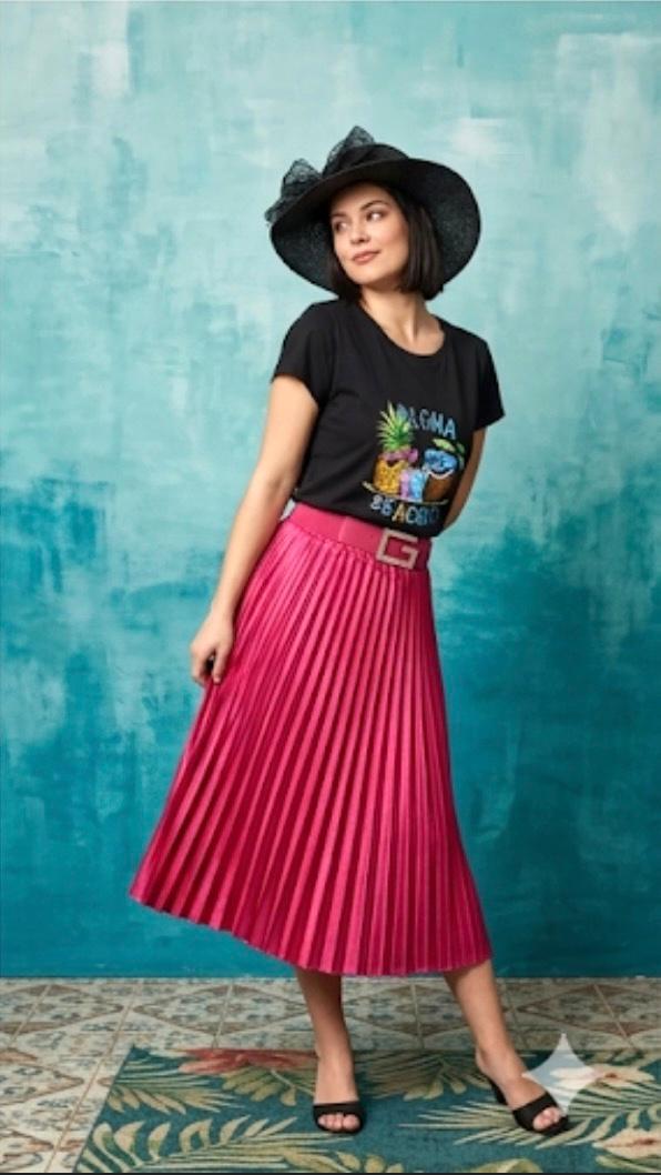 T-shirt 100% cotone e Gonna plissettata