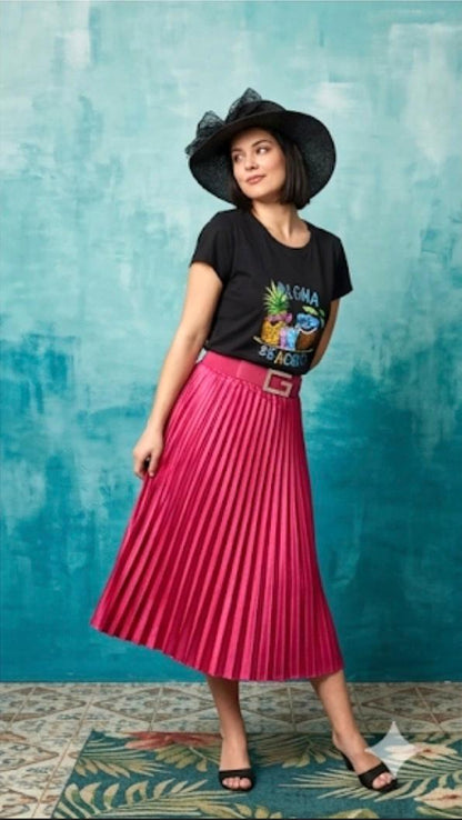 T-shirt 100% cotone e Gonna plissettata