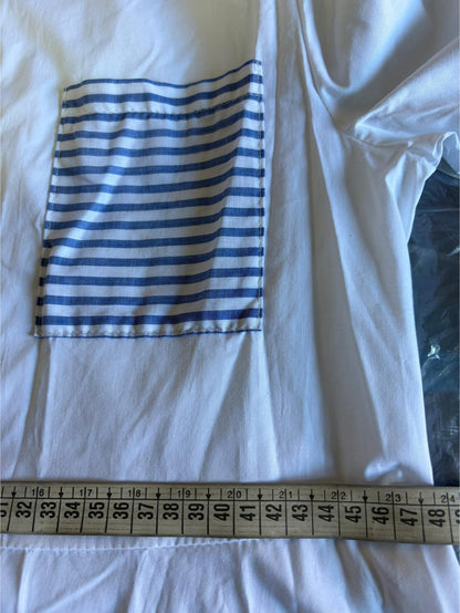 Abito a camicia asimmetrico in cotone con cintura a fusciacca