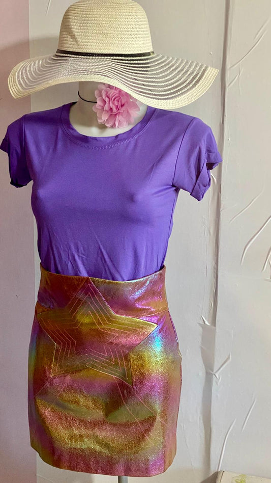 Completo Minigonna Glitterata & Crop Top Misure nelle foto