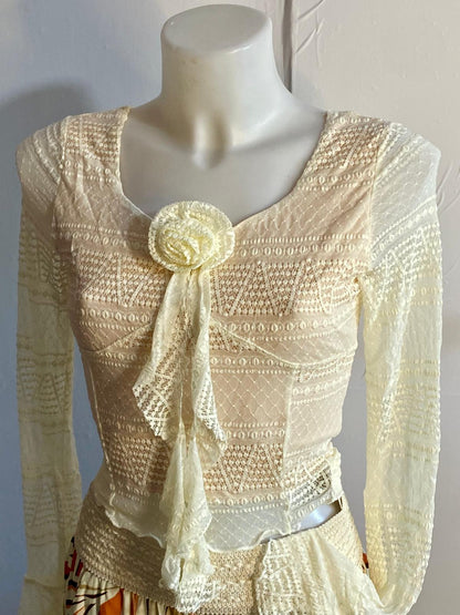 Revenge Lace Top Jacket Coat and Skirt