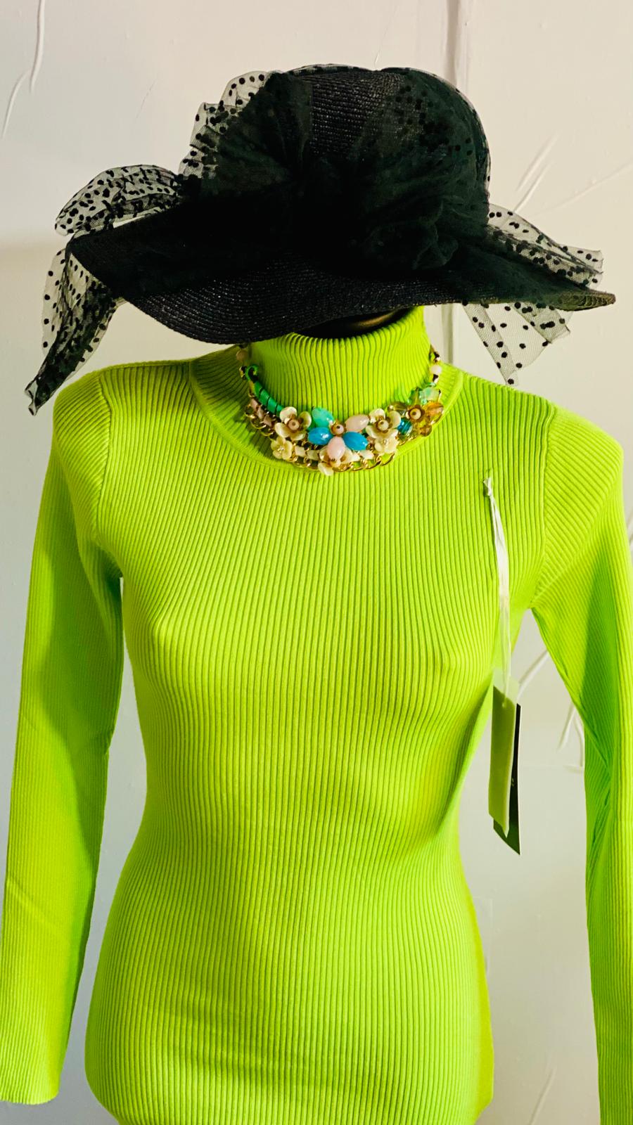 Ribbed Texture Turtleneck Dress