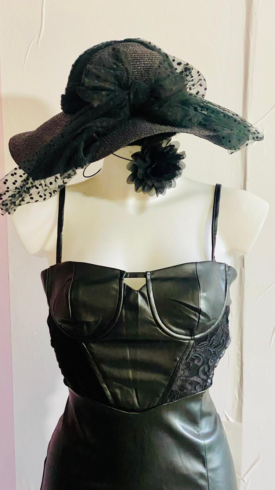 Abito Tubino in Ecopelle in Pizzo