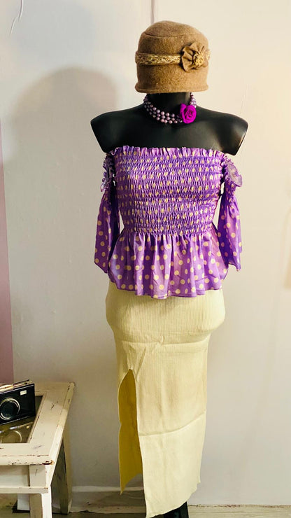 Gonna Longuette in Lanetta & Top Misure nelle foto