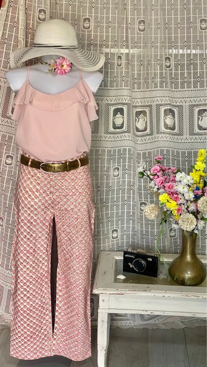 Pink Finny suit with trousers