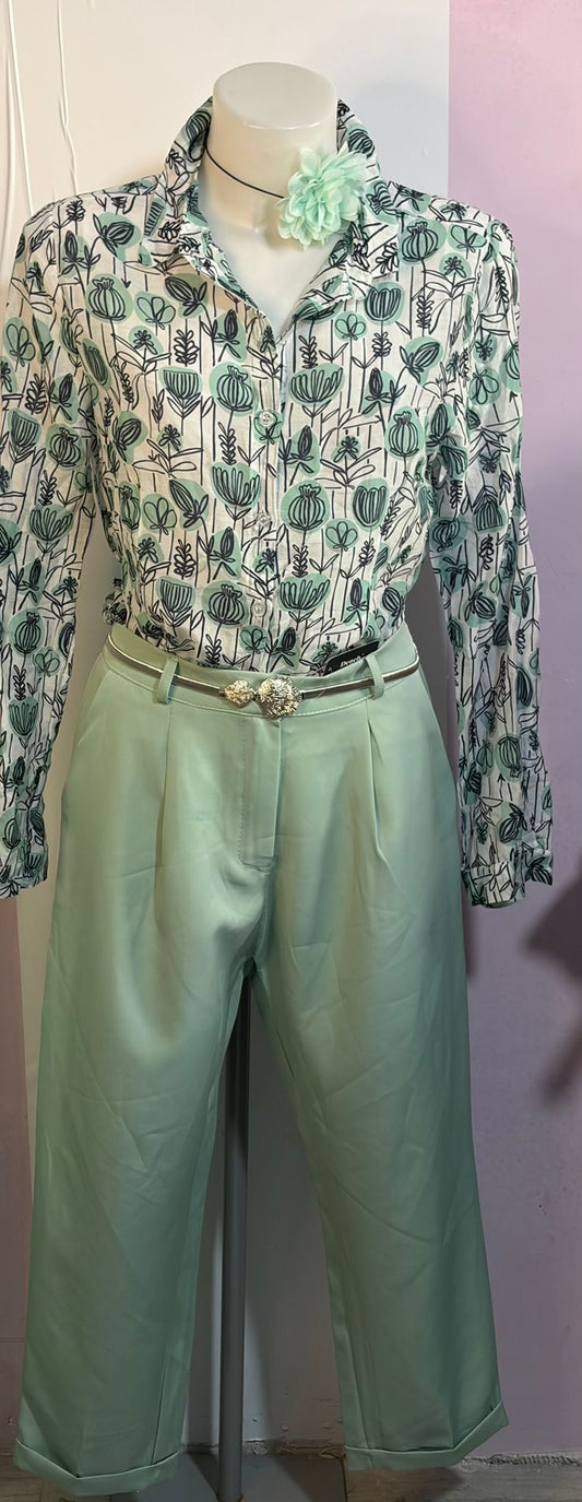 Pantalone e Camicia in seta e cotone
